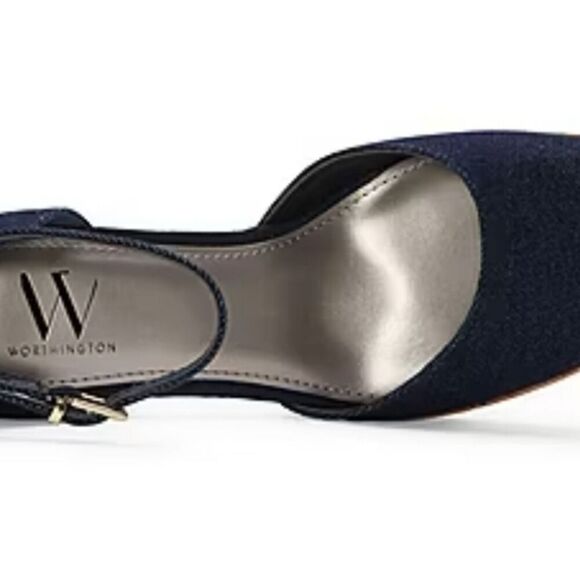 NWT WORTHINGTON Panama 9.5 Black Closed Toe Platform Heels Ankle Strap $70 MSRP - Picture 3 of 12